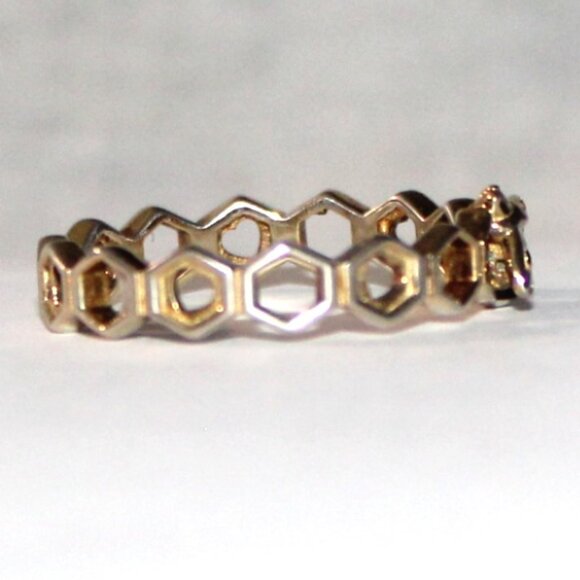 Sterling Silver Gold Tone Bee Ring - Picture 5 of 7